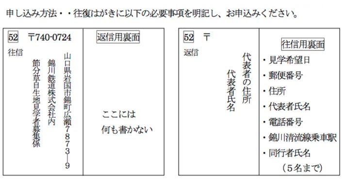 錦川鉄道セツブンソウ自生地見学者募集