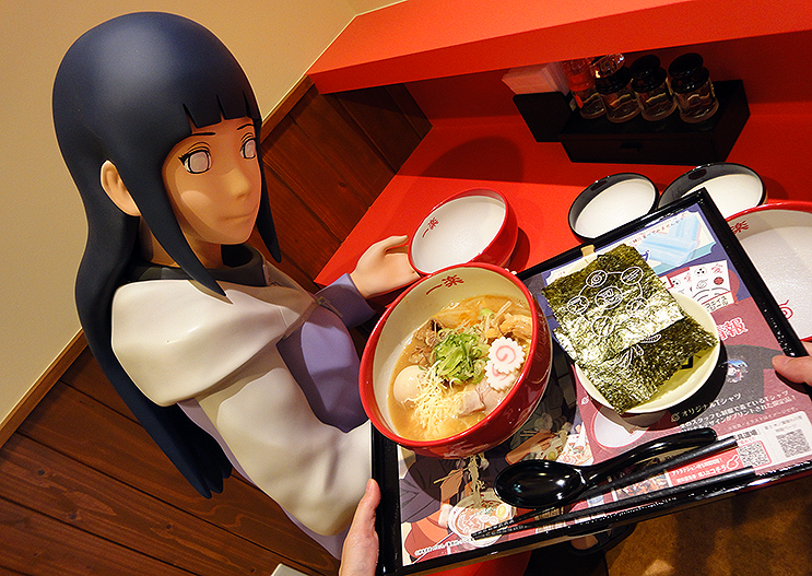 うずまきナルトと日向ヒナタが初デートしたラーメン屋で実食