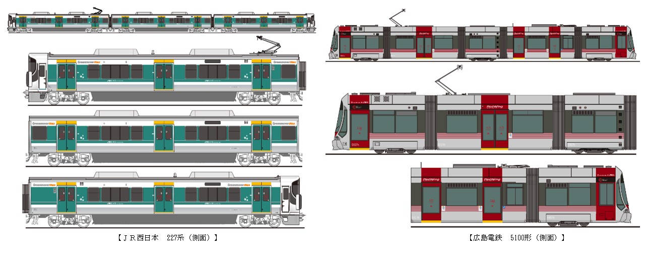 広島電鉄、JR西日本の車両デザインが入れ替わる！？ 「ラッピング