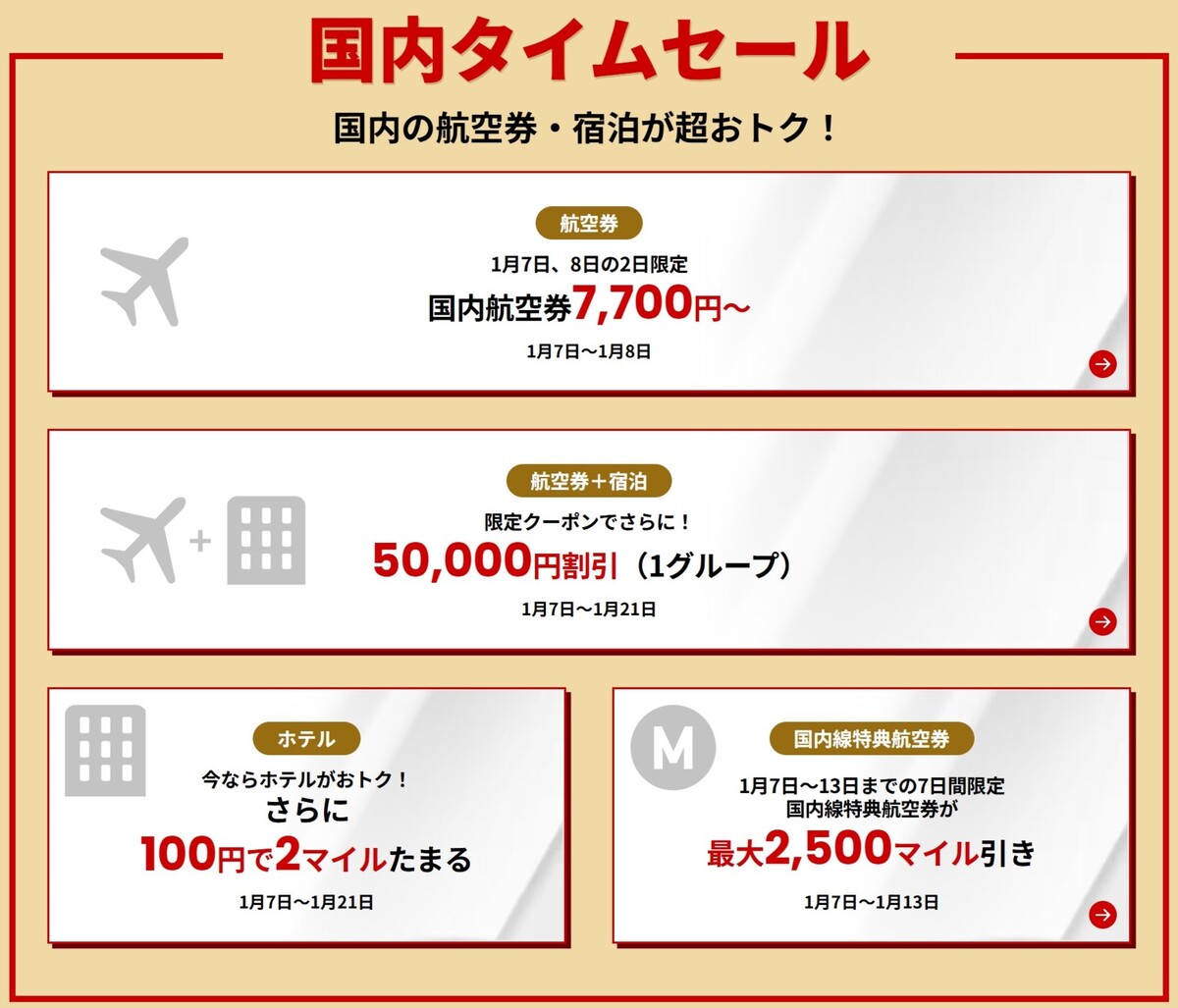 JAL新春セール2026】国内線7,700円〜＆特典航空券もマイル割引！ハワイ旅行が当たる豪華キャンペーンも、1月7日～開催 | 旅とおでかけ  鉄道チャンネル