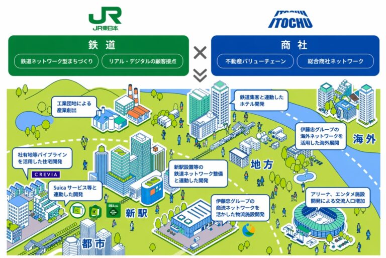 【JR東日本×伊藤忠】不動産事業を統合!2026年10月新会社設立、首都圏8.5万㎡の社宅跡地開発や「アリーナ・海外進出」も視野に | 旅とお ...