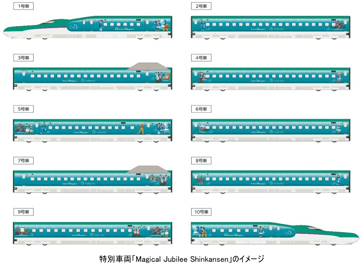 JR2社で特別な新幹線【ディズニーシー25周年】JR東日本 “マジカル