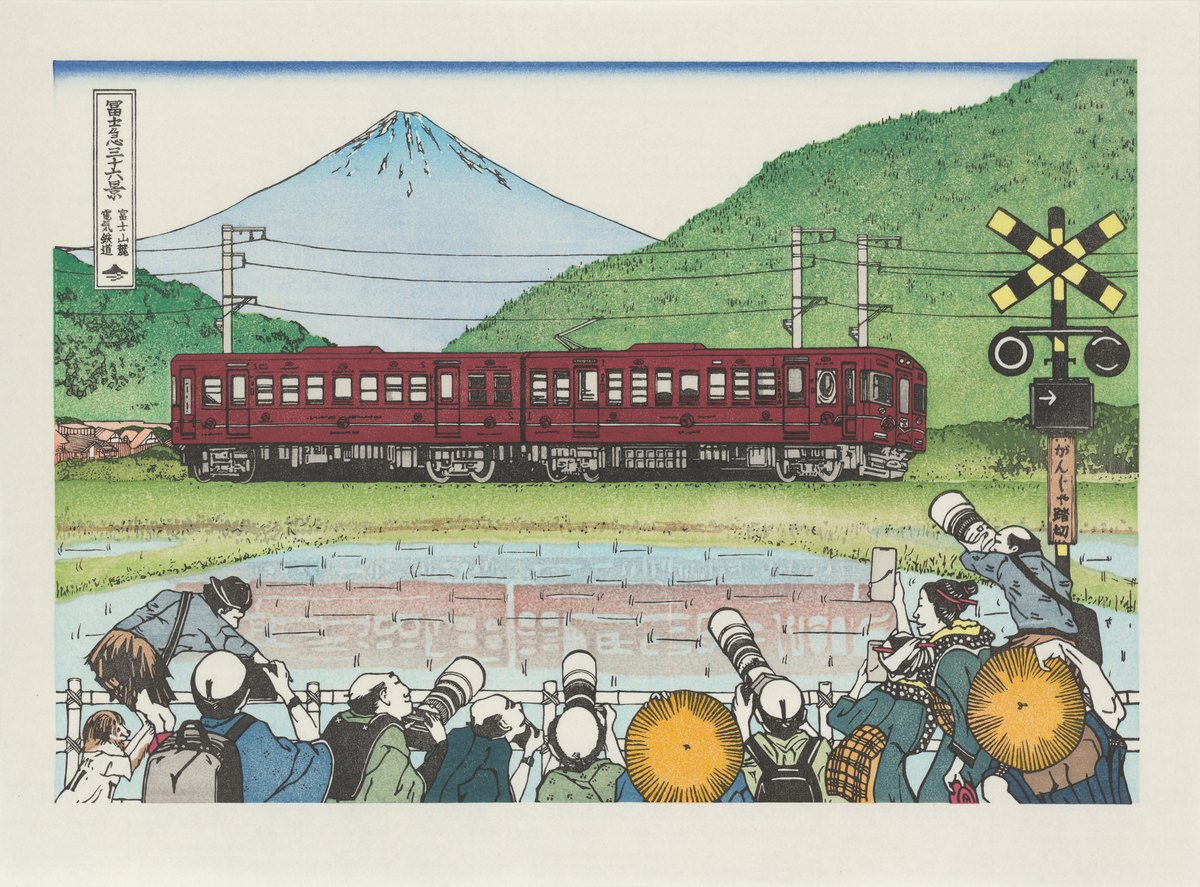 富士急行が創立100周年で「冨士急三十六景」を発表！葛飾北斎